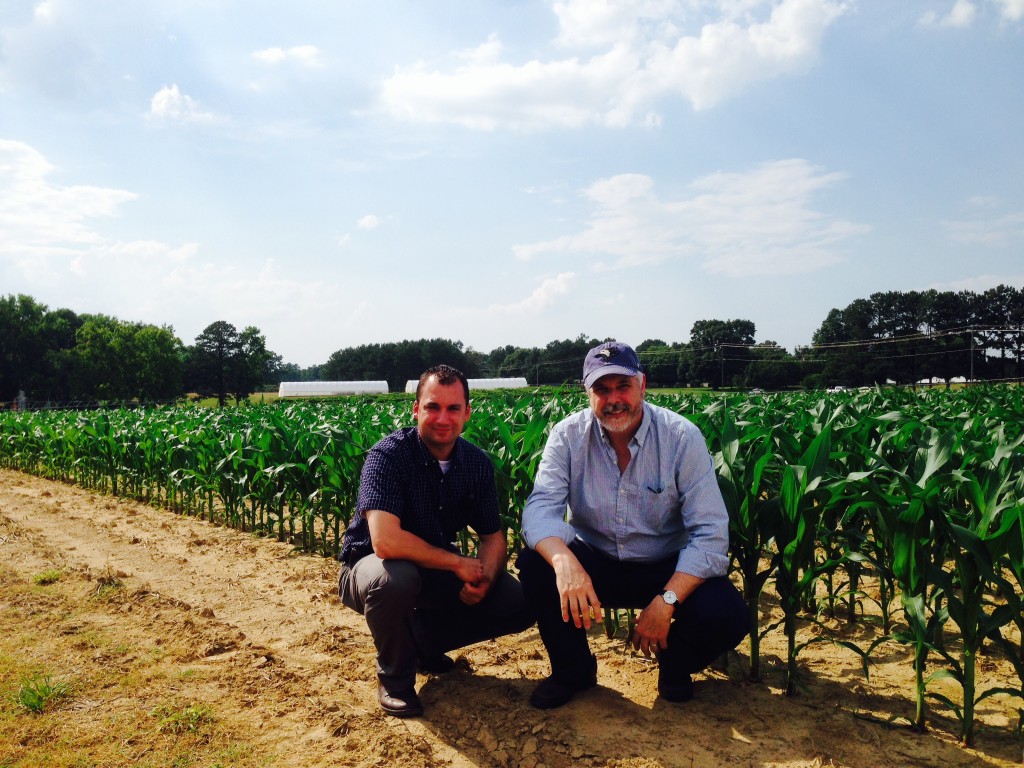 Here's me with BASF's Rob Miller, one of my former students, at BASF's Holly Springs research station in North Carolina.